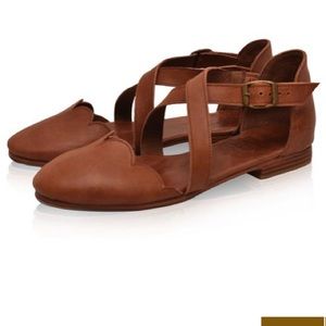 Elf handmade Mangrove vintage camel leather shoes